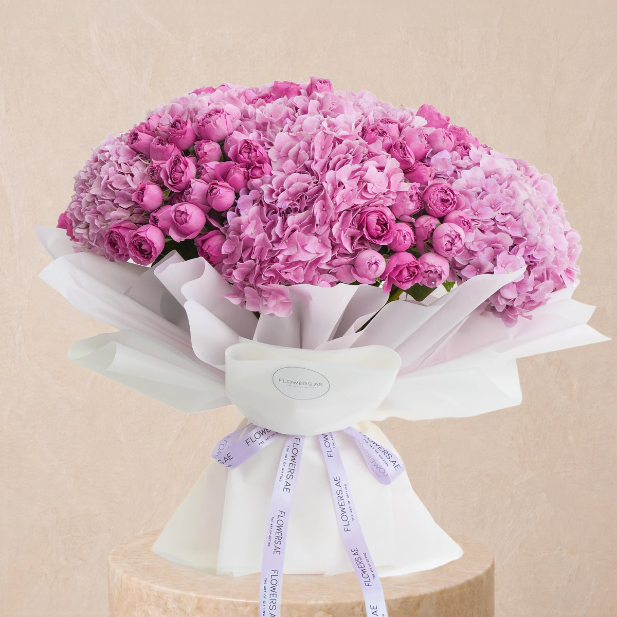 Pink Hydrangea with Misty Bubbles