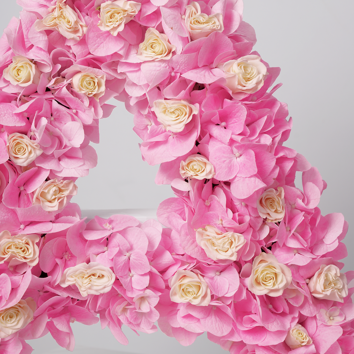 Pink Hydrangea Letter