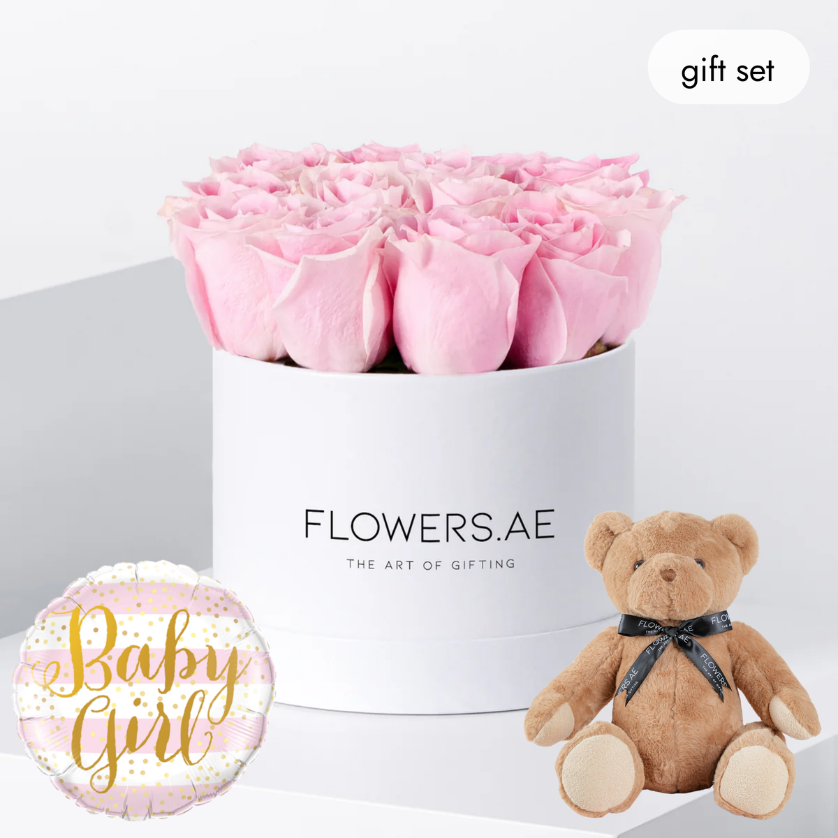Baby Petite Pink Roses (Gift Set)