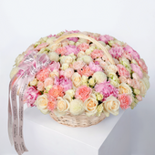 Soft Peony Basket