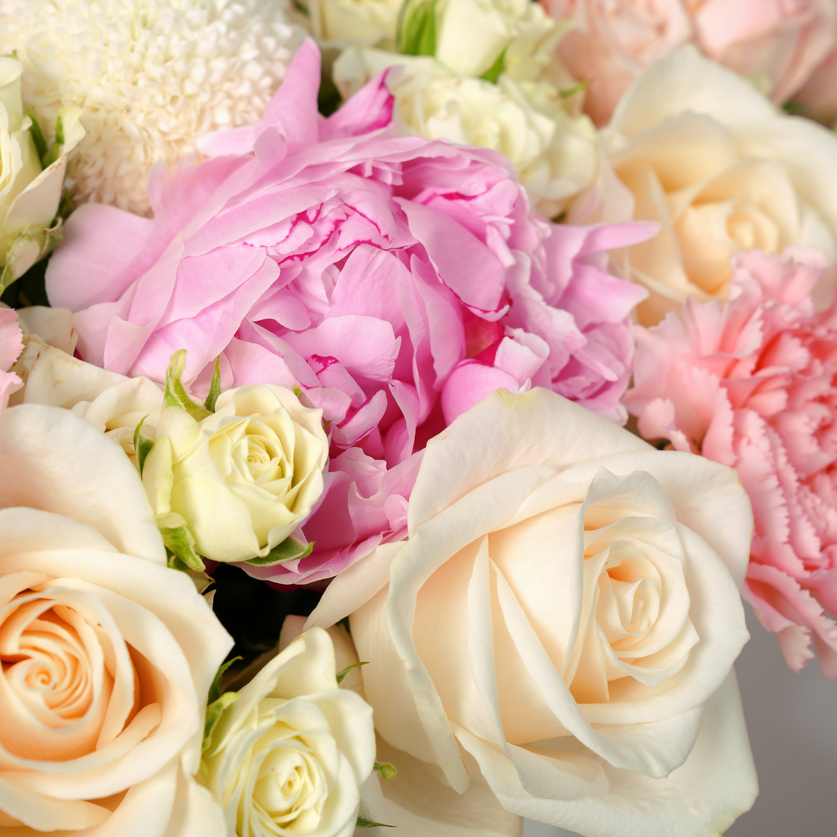 Soft Peony Basket