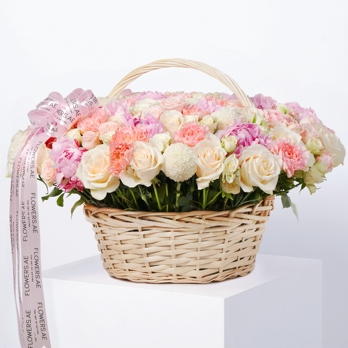 Soft Peony Basket