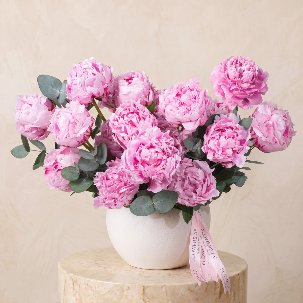 Pure Pink Peony Vase