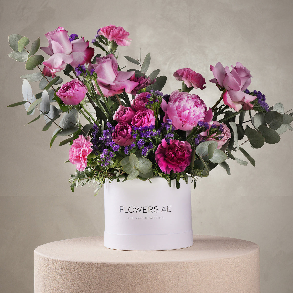 Petite Purple Peony Hatbox