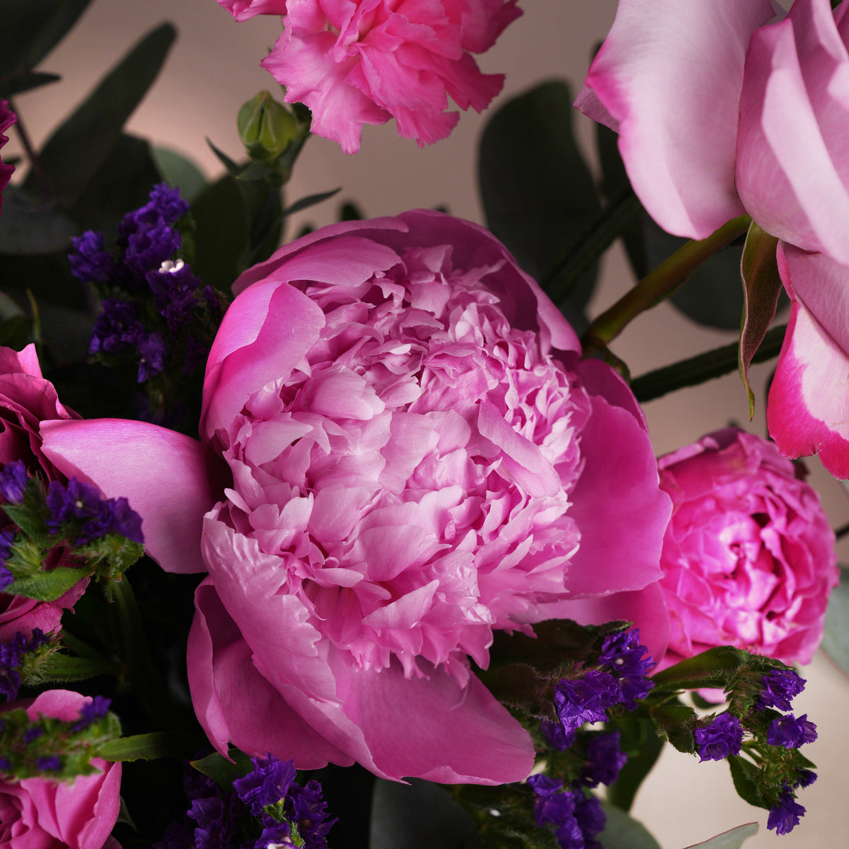 Petite Purple Peony Hatbox