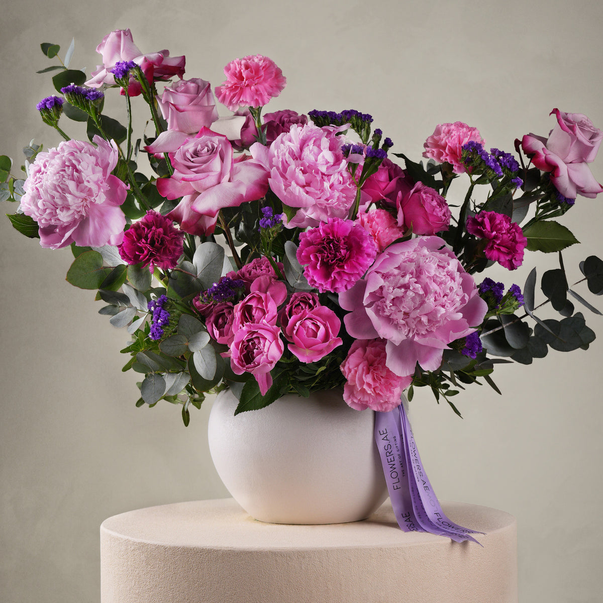 Purple Peony Vase