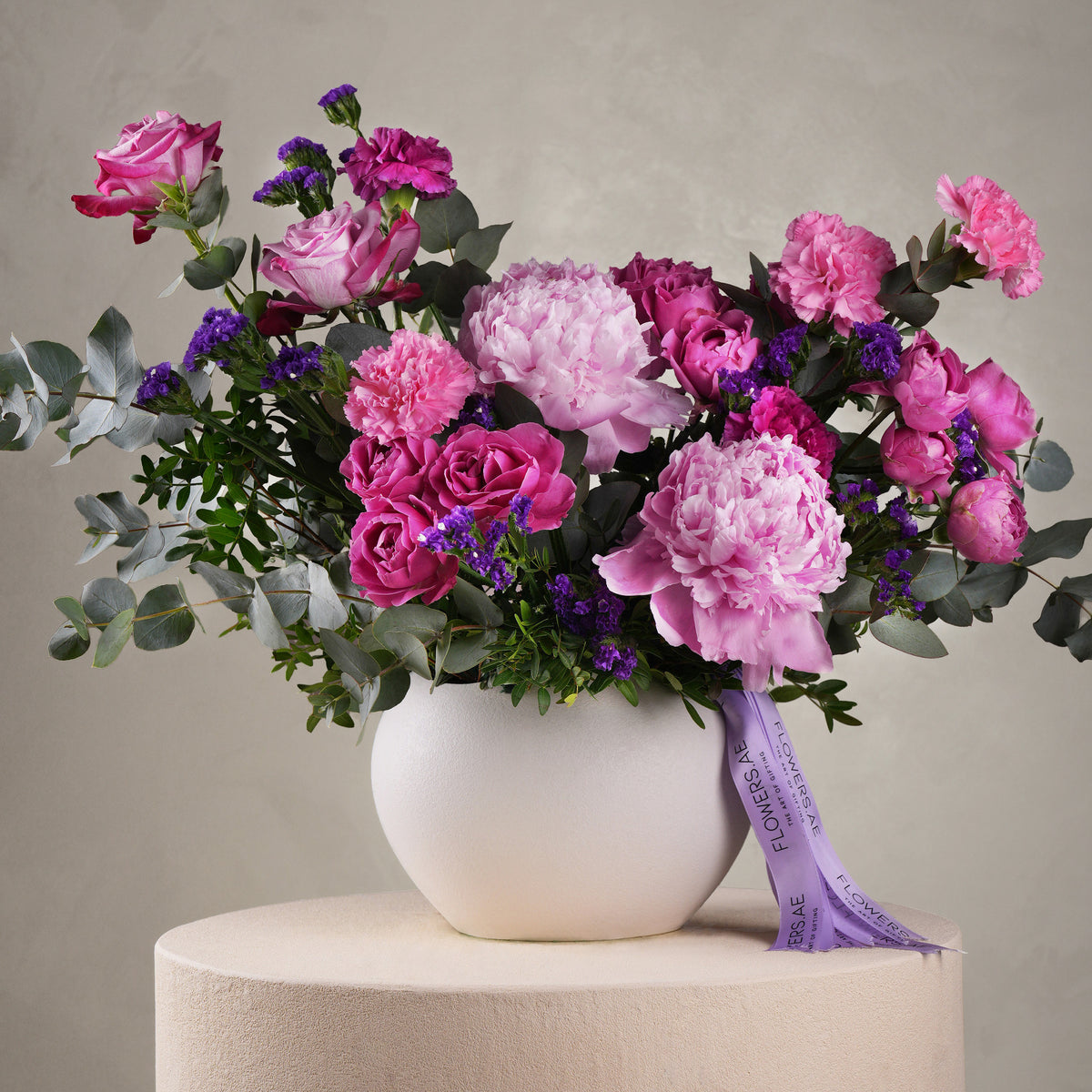 Purple Peony Vase