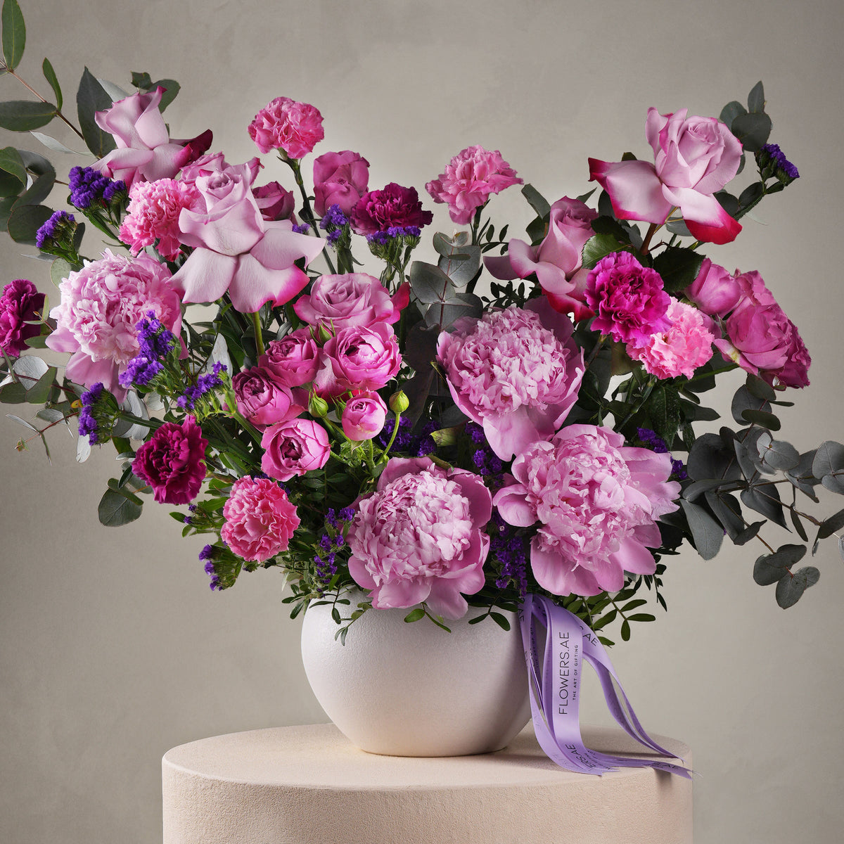 Purple Peony Vase