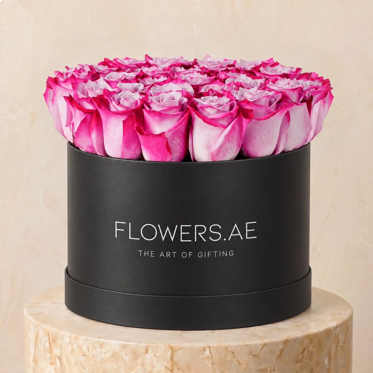 Purple Roses Hatbox
