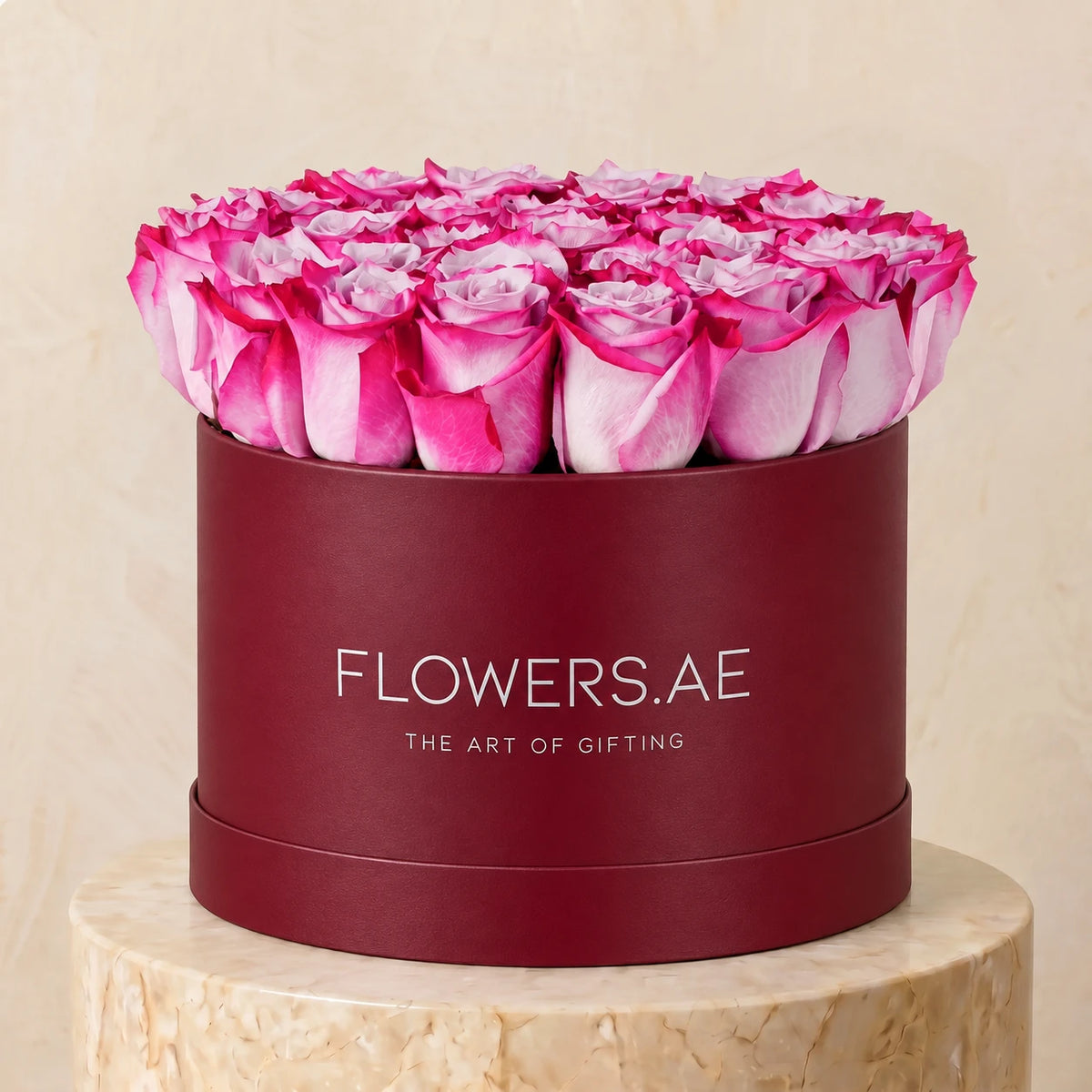 Purple Roses Hatbox