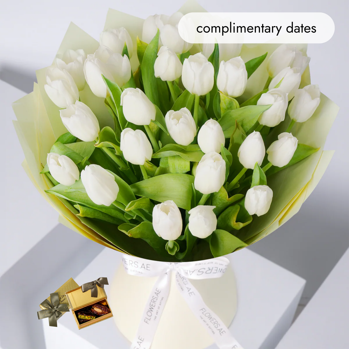 Eid Luxury White Tulips
