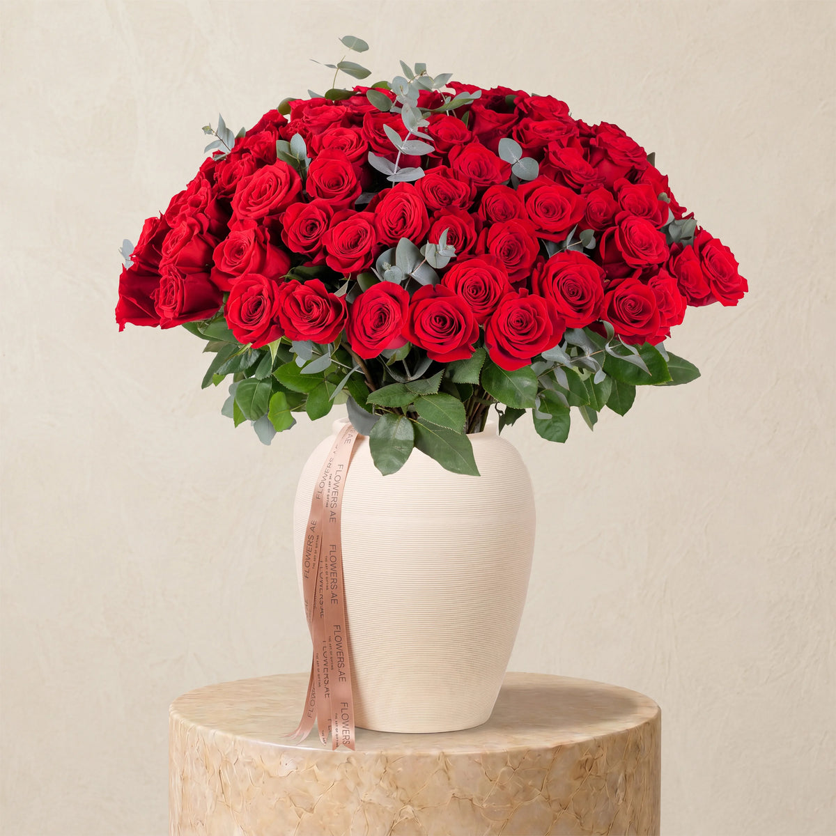 100 Red Roses Vase