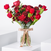 Burgundy Tulips Vase