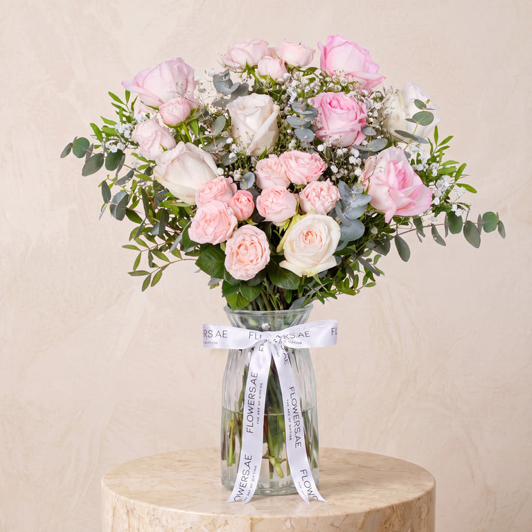 Get Well Pastel Glass Vase