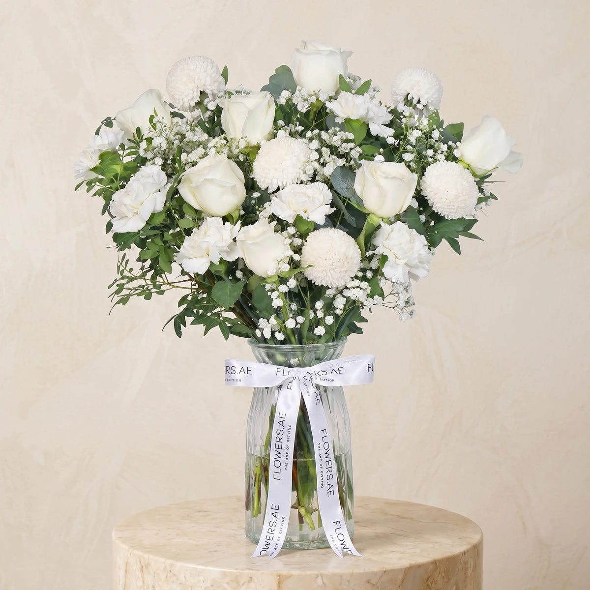 Get Well Ivory Glass Vase