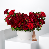 Burgundy Peony Vase