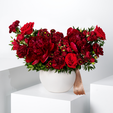 Burgundy Peony Vase
