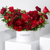 Burgundy Peony Hatbox