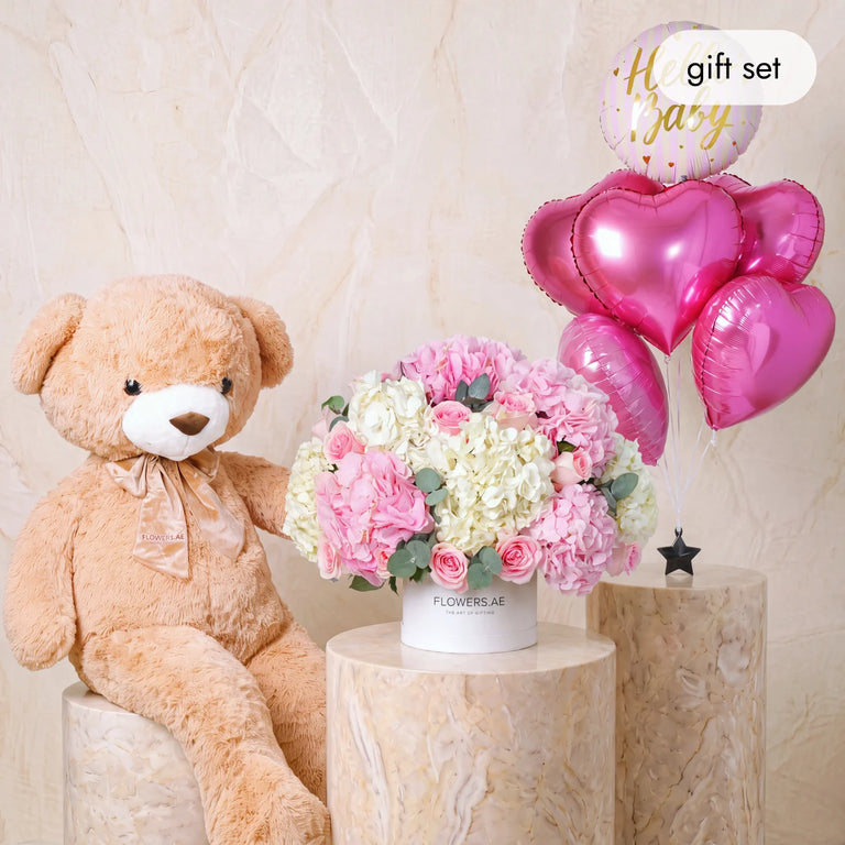 Baby Heavenly Pinks Hatbox (Gift Set)