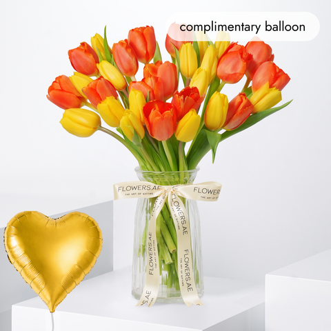 Easter Luxury Golden Tulips Vase