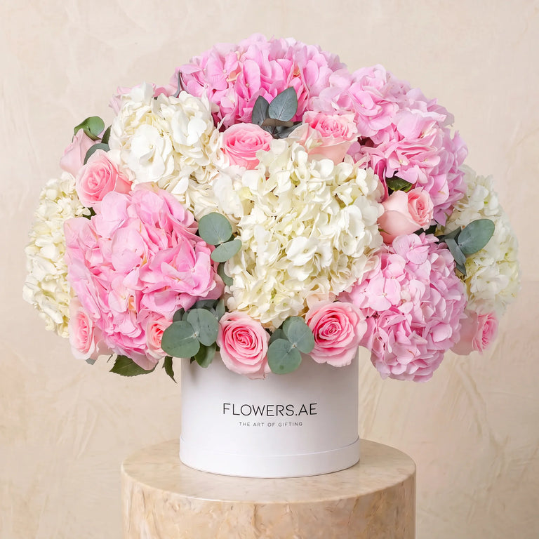 Baby Heavenly Pinks  Hatbox