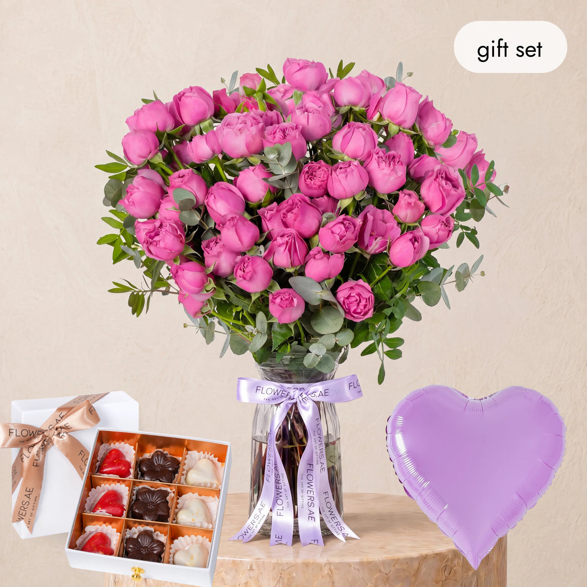 Welcome Back Misty Bubbles Glass Vase