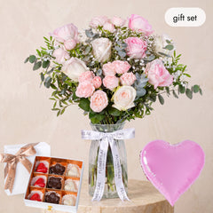 Welcome Back Pastel Glass Vase