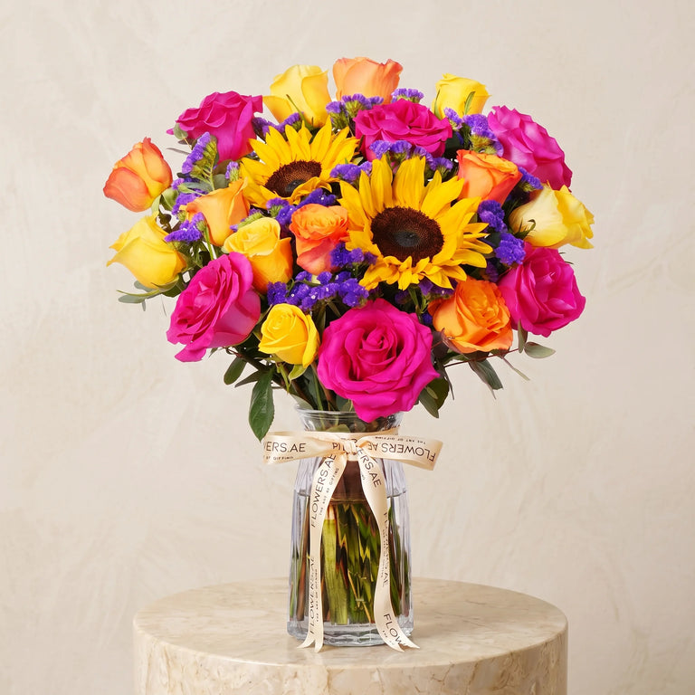 Vibrant Glass Vase