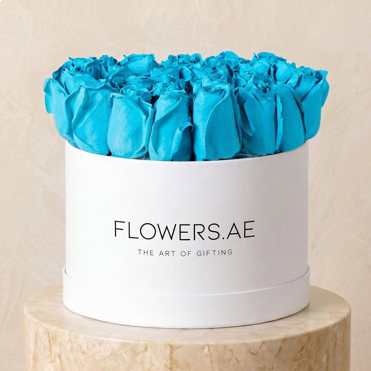 Father's Day Tiffany Blue Roses Hatbox (Gift Set)