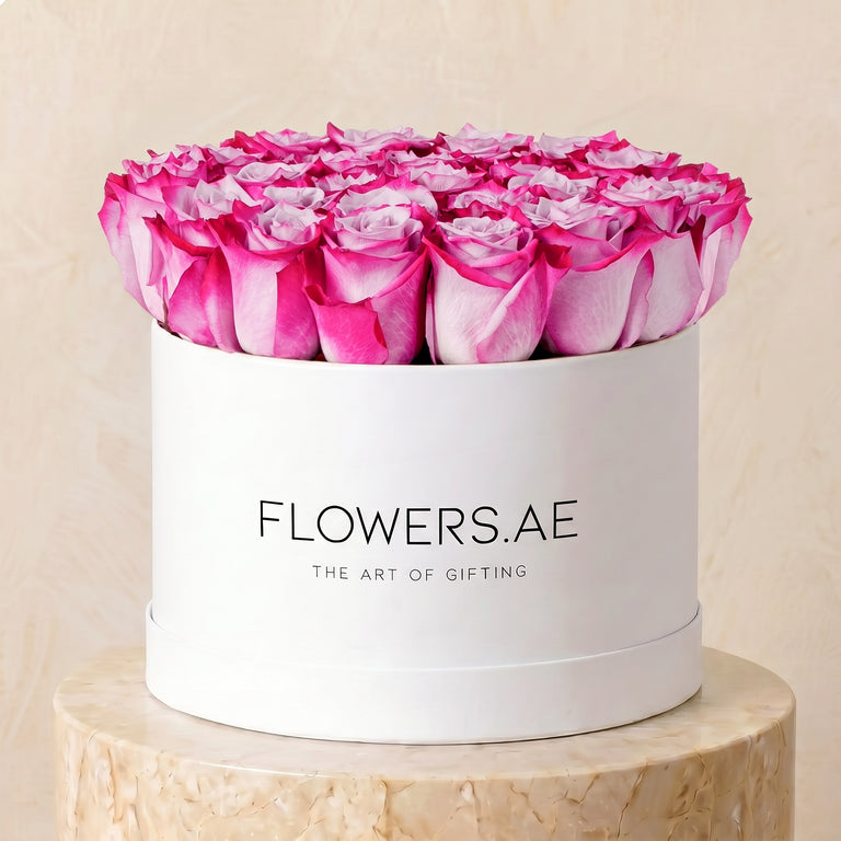 Purple Roses Hatbox