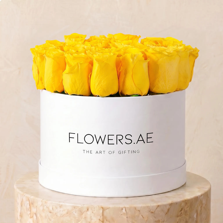 Yellow Roses Hatbox