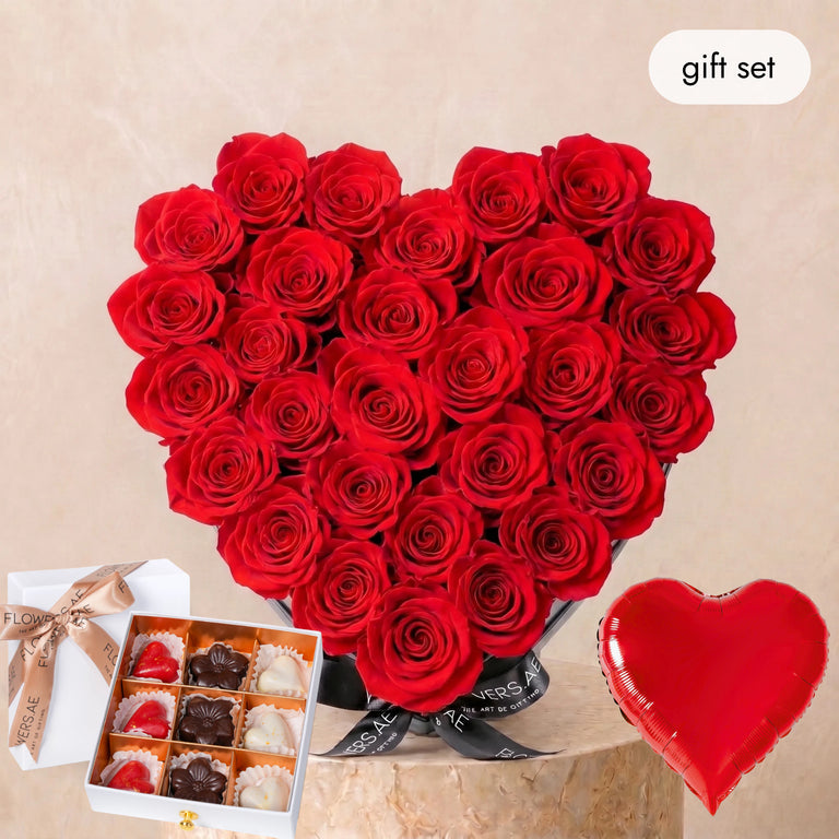 Anniversary Red Heart (Gift Set)
