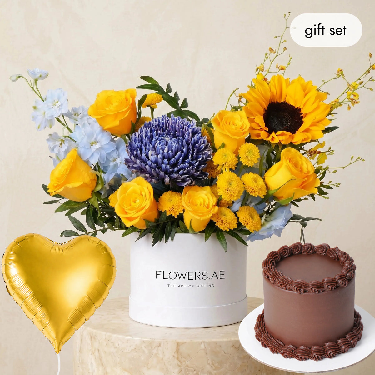 Birthday Petite Santorini Hatbox (Cake Gift Set)