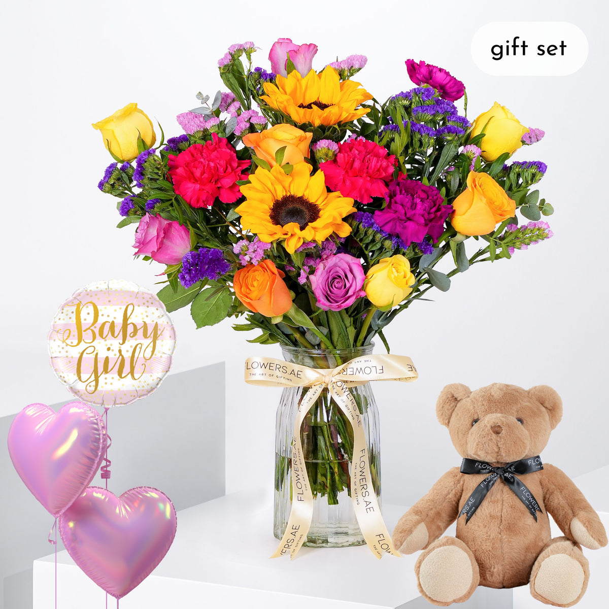 Baby Vibrant Glass Vase (Gift Set)