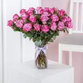 25 Purple Roses - Vase