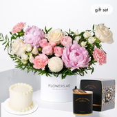 Eid Petite Soft Peony Hatbox (Cake Gift Set)