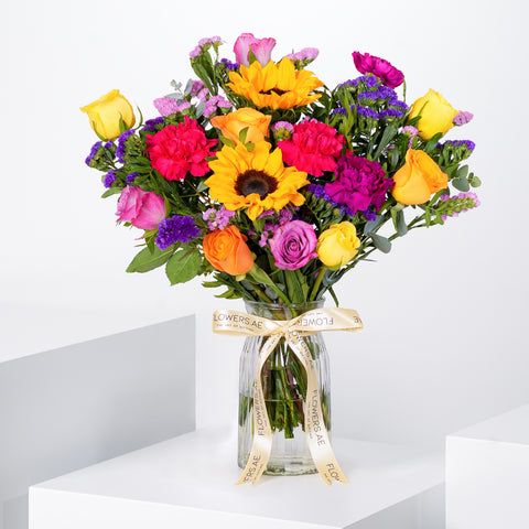 Welcome Back Vivid Sunflower Vase