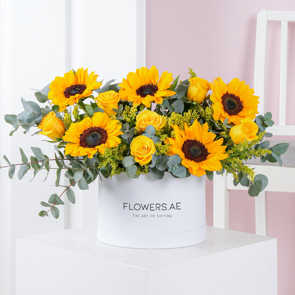Luxury Sunflower Hatbox