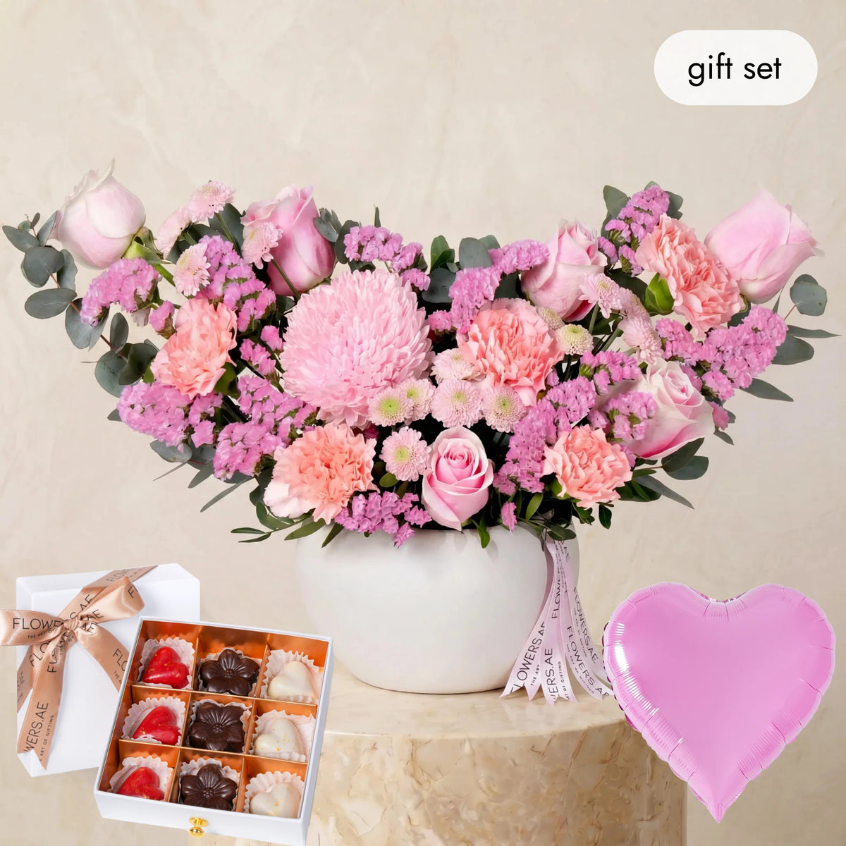 Pink Delight Vase (Welcome Back Gift Set)
