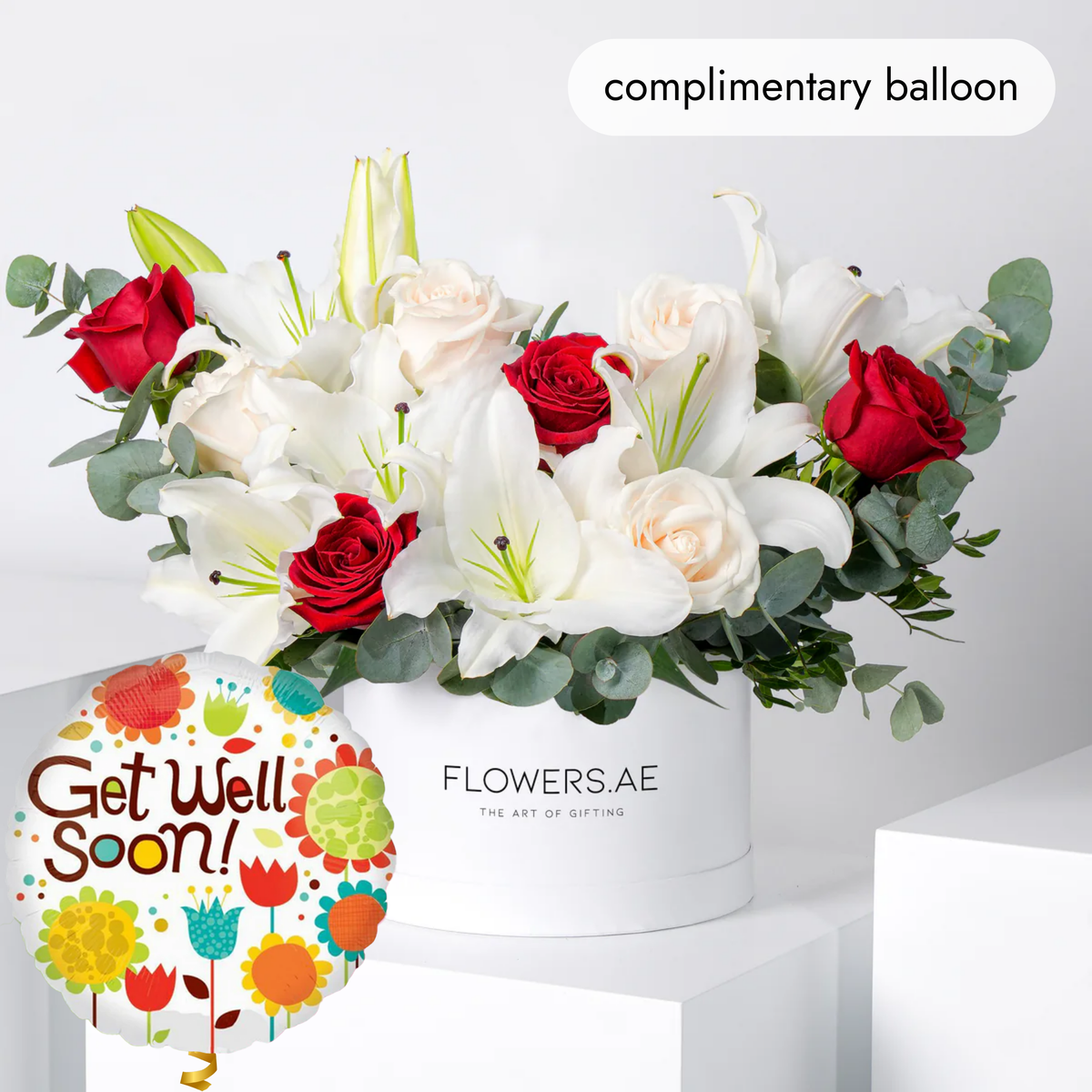 Get Well Wonderfully White Hatbox