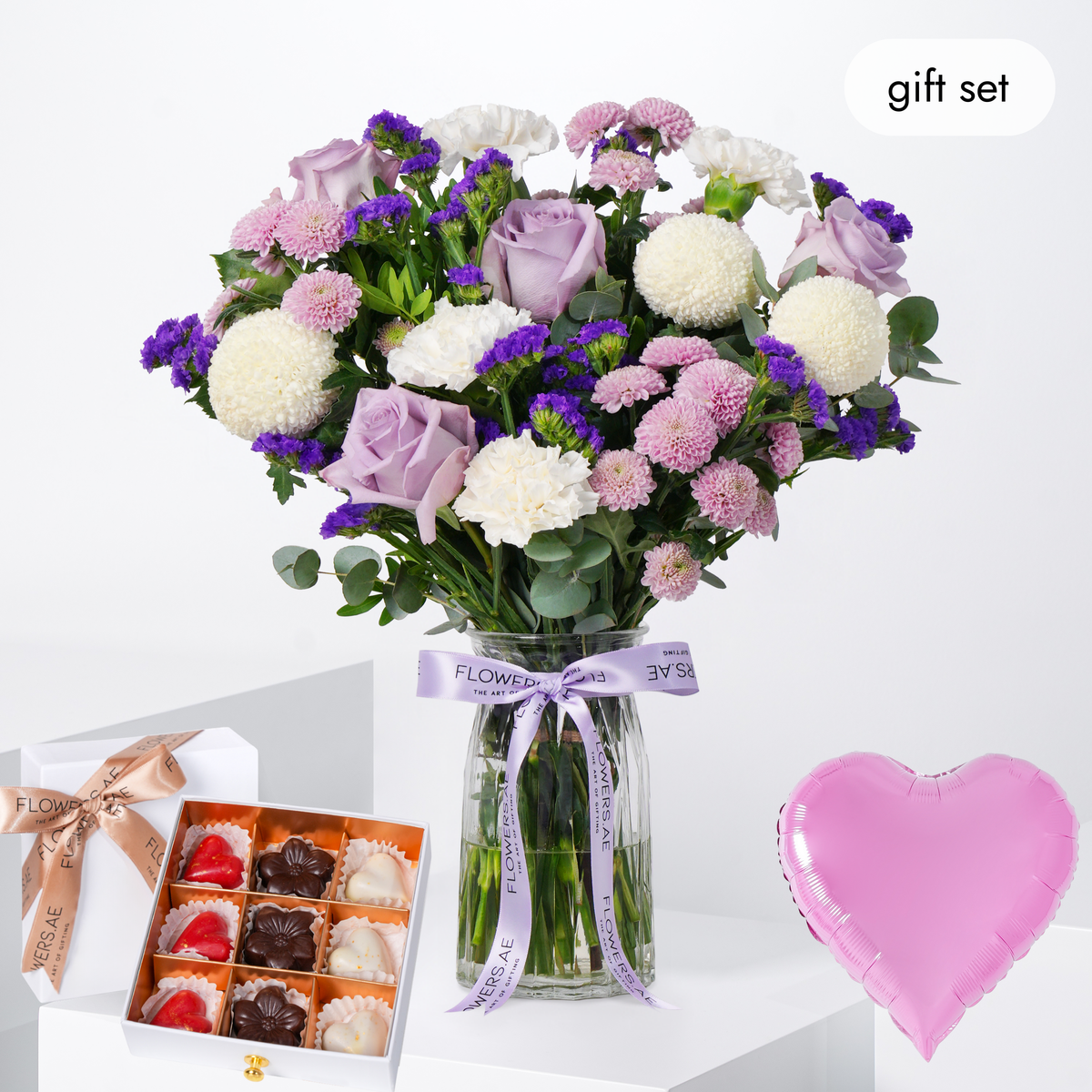 Purple Elegance Vase (Gift Set)