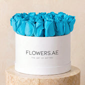 Tiffany Blue Roses Hatbox