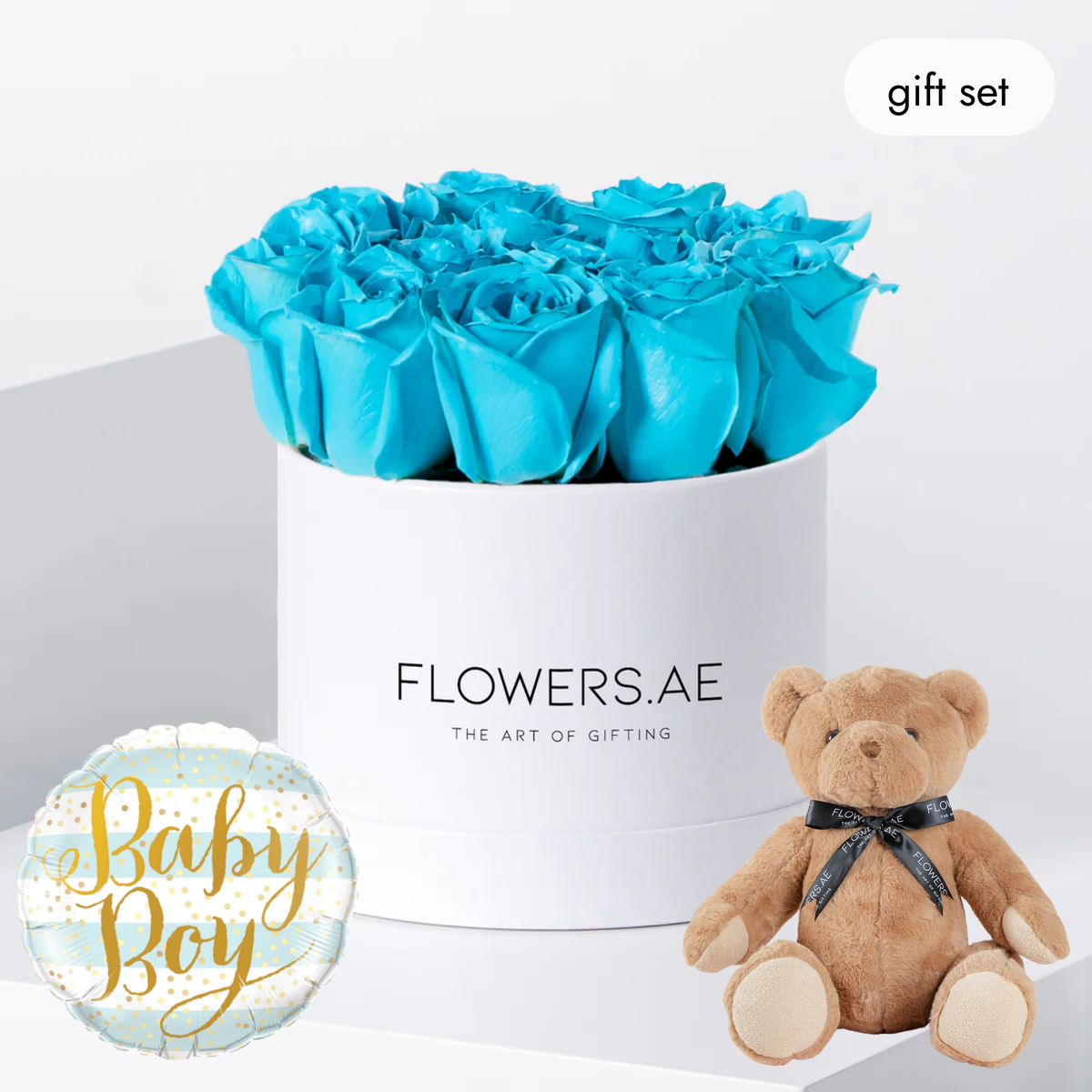 Baby Petite Tiffany Blue Roses (Gift Set)