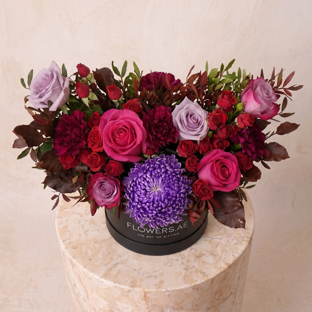 Petite Plum Velvet Hatbox