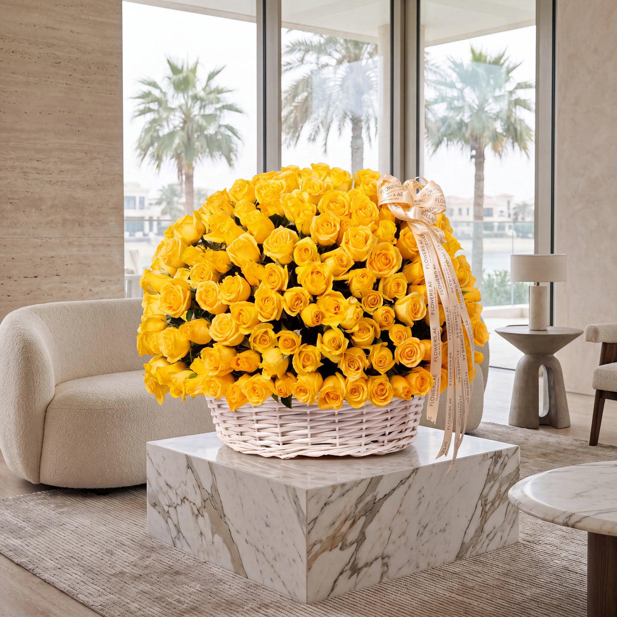 365 Yellow Roses Basket