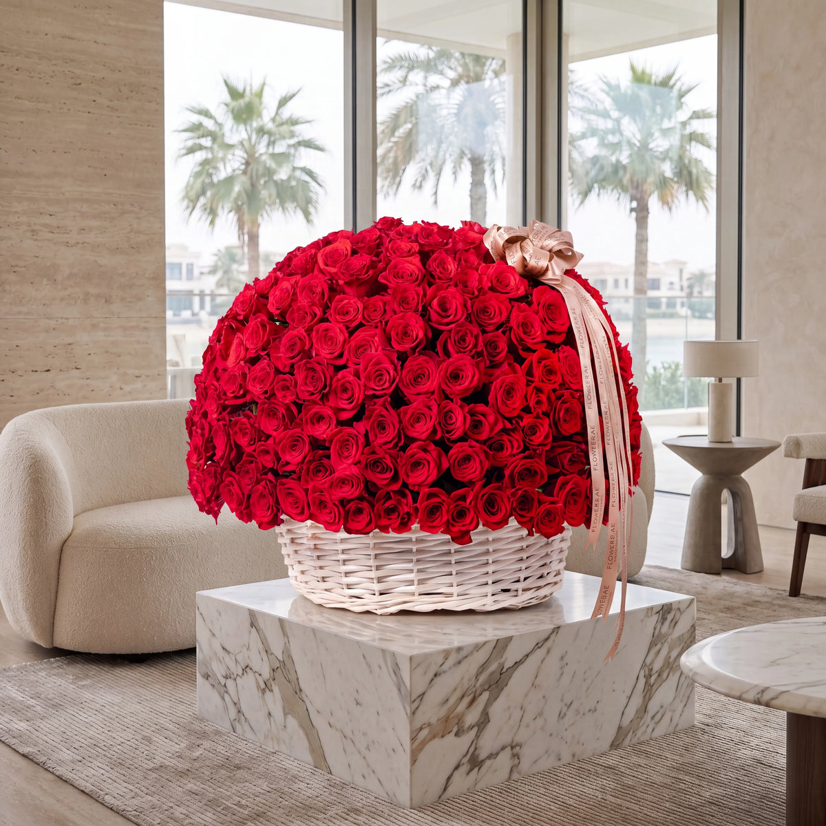 365 Red Roses Basket