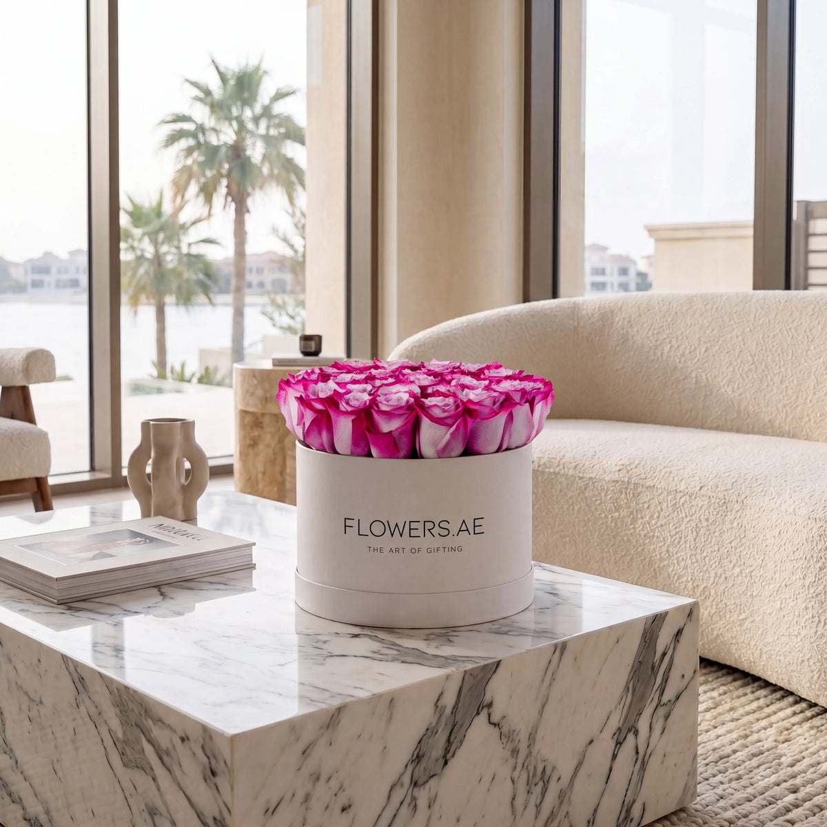 Purple Roses Hatbox