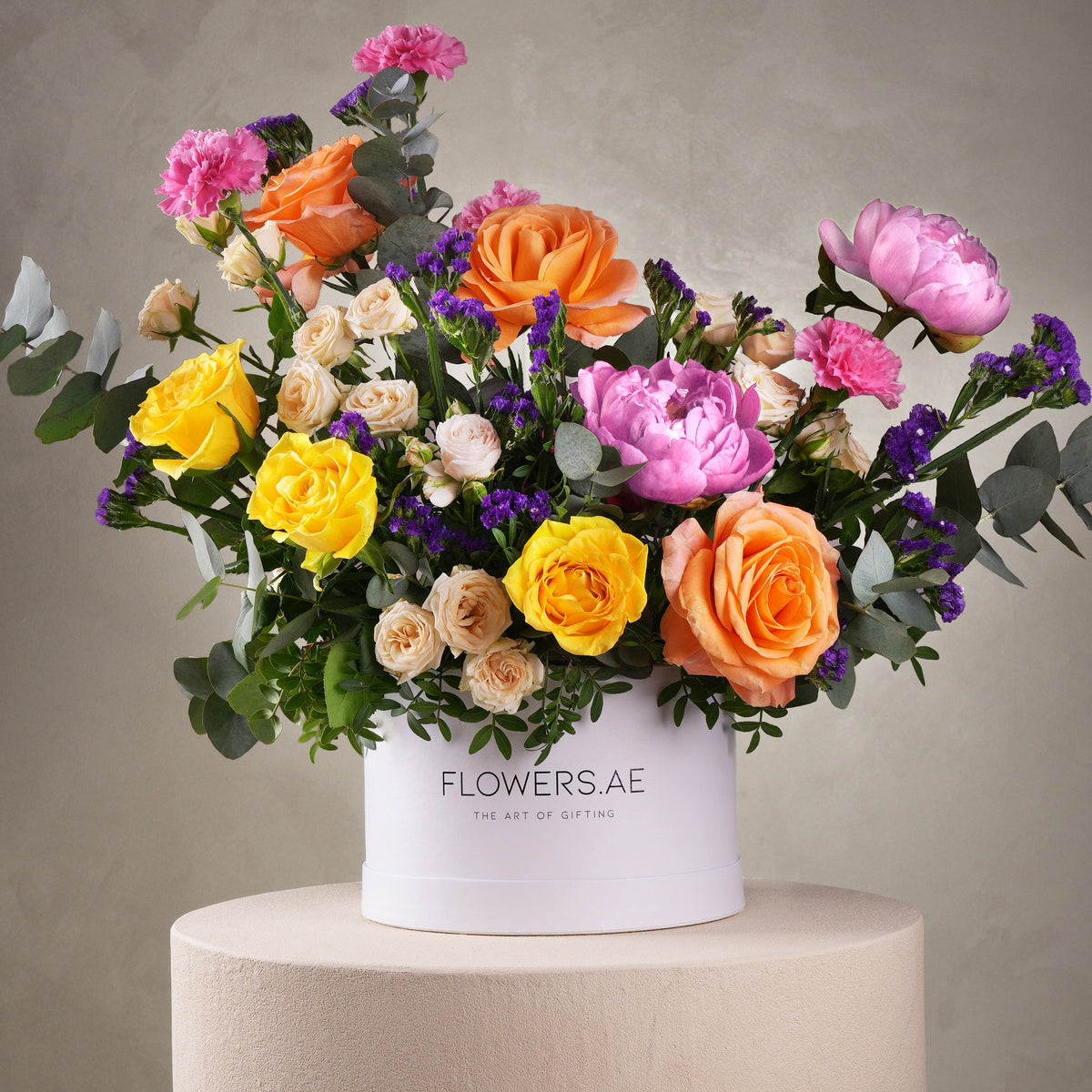 Vibrant Peony Hatbox
