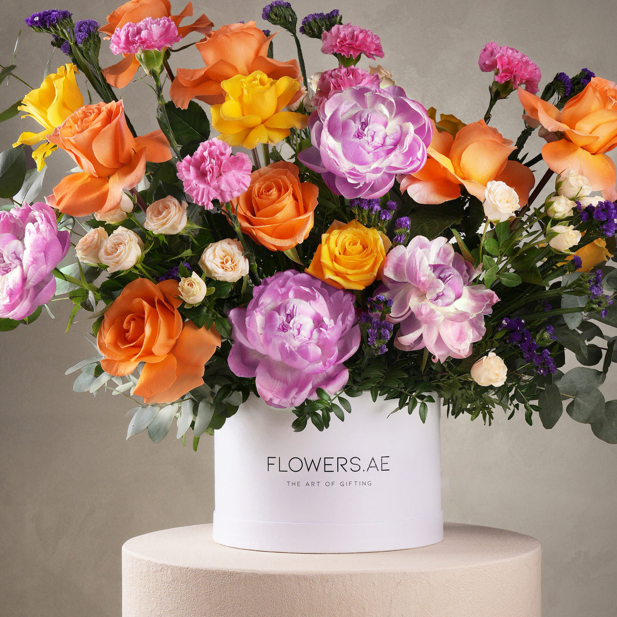 Vibrant Peony Hatbox