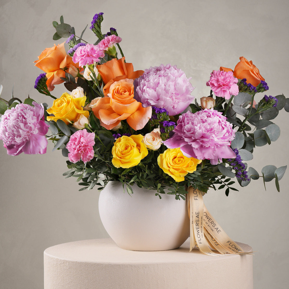 Vibrant Peony Vase